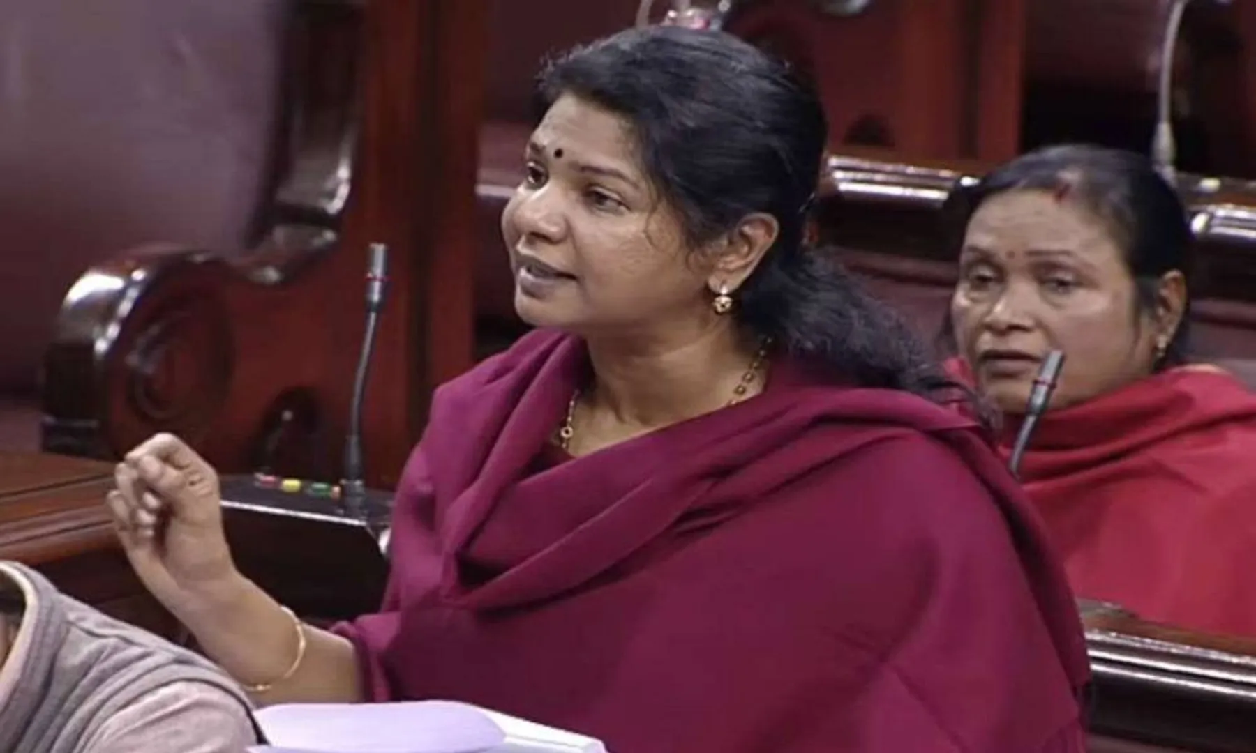 dmk mp kanimozhi raise questions in lok sabha piyush goyal answer session
